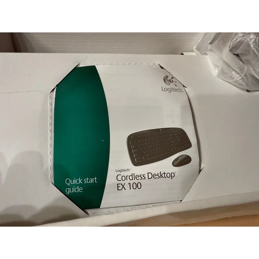 Logitech Cordless Desktop‎ EX 100 Wireless Keyboard & Optical Mouse Bundle Black